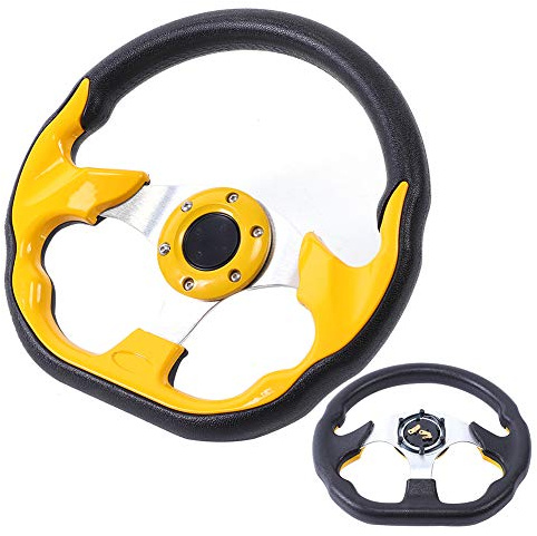 RASTKY Universal Racing Steering Wheel 320mm/12.5in Car Sport Steering Wheel with Horn Button Aluminum Universal Accessory - - 6 Bolts Grip