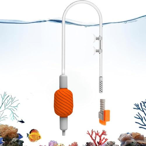 Siphon Pump For Fish Tank - Hand Pump Abs Gravel Cleaner | Aquarium Water Changer Vacuum, Essential Tool For Home Fish Tank Maintenance And Aquatic Pet Care