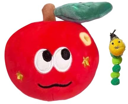 Fruktplysch | Med inbyggda fruktdjur | För barn och vuxna | Dekoration för barn och vuxna, för resor, skola, skrivbord, handväska och plånbok