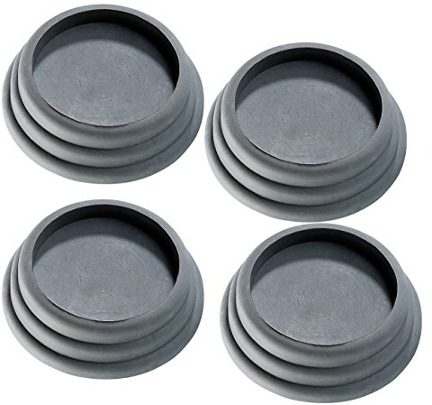 infactory Schwingungsdämpfer Bett: 4er-Set universell einsetzbare Vibrations-Dämpfer, schwarz (Vibrationsdämpfer Bett, Dämpfer Waschmaschine, Anti Rutsch)