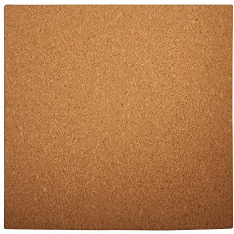 RAYHER HOBBY RAYHER Quilling Korkplatte, Unterlage 30 x 30 x 0,5cm, mit praktischem Messbogen, Braun/ Naturkork