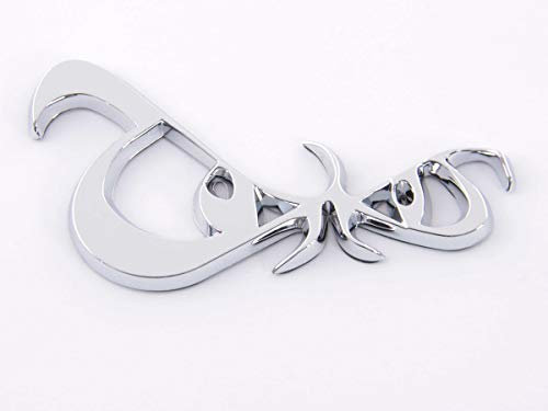 Chrom Aufkleber 3D Car Logo Motiv Eyes 86x49 mm chrom