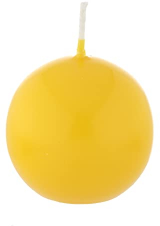 Kugelkerzen Goldgelb 10 cm, 4 Stück - Kerze - Unparfümiert