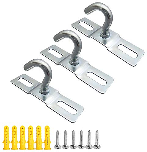 MZMing 3 Pièce Crochet de Plafond 68mm Plafonnier Plaque de Base Plafonnier Lustre Crochet Visse Mount Heavy Duty Fer Galvanisé pour Européenne Lampe Ventilateurs de plafond Panier de Fleurs