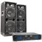 MAX28 - DJ Anfänger Set - DJ Boxen Set, inklusive Verstärker, 1000 Watt Endstufe, MAX28 Bundle 2 Lautsprecher mit Verstärker, PA Disco Boxen, Disco-Lautsprecher DJ Anlage, Komplett Set