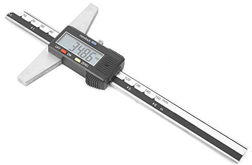 Depth Gauge, High Accuracy Stainless Steel Digital Depth Vernier Caliper Gauge Measuring Tool 0-150mm 0.01mm Digital Calipers for Easy, Direct and Clear Reading