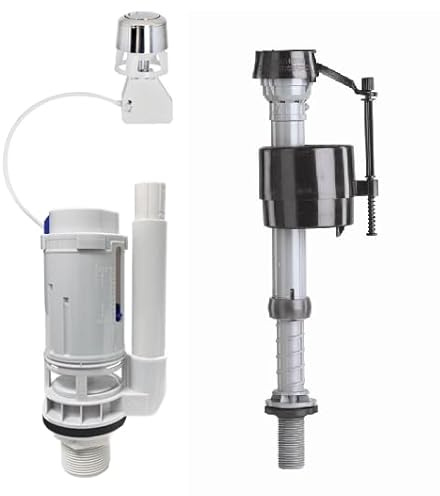 Fluidmaster Bottom Entry Fill Valve and Button Operated Dual Flush Valve Kit