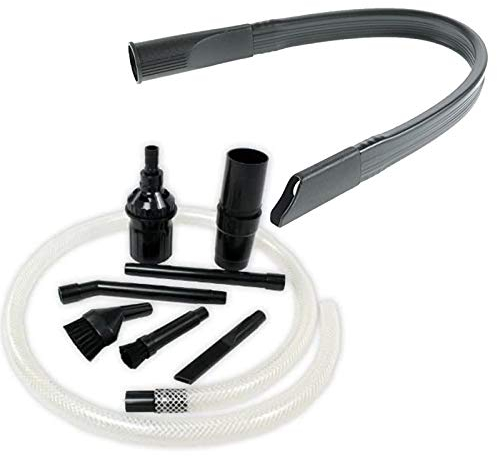 Spares2go PC Desk Car Valet Mini Micro Attachment Kit + Flexible Crevice Tool for Numatic Henry Hetty Vacuum Cleaner (32mm)