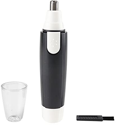 Professional Ear and Nose Hair Trimmer - Painless Eyebrow & Facial Grooming for Men Women, Battery-Operated Water-proof Black