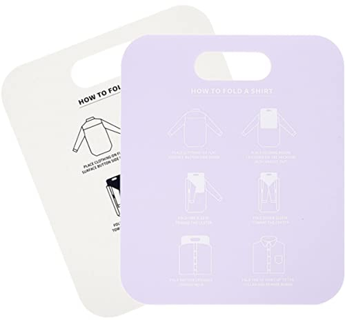 Alipis 2pcs Shirt Board for Folding Laundry Folder Boards Folding Helper Clothes Organizer for T- shirts Dress Shirts Sweaters Travel Home or Retail