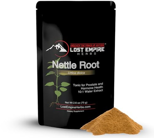 Lost Empire Herbs Stinging Nettle Root (Urtica Dioica) 10:1 Full-Spectrum Water Extract Powder Supplement for Men, Urinary Function (75 Grams)