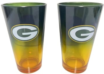 Green Bay Packers NFL Lot de 2 verres à pinte 475 ml