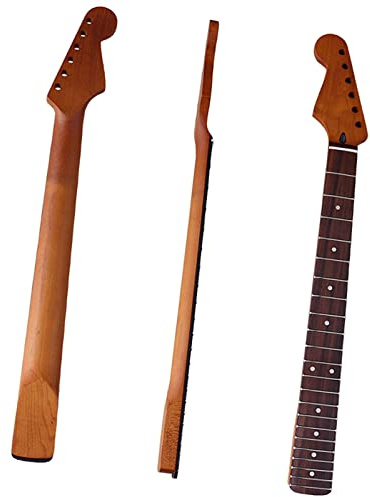Gör-det-själv gitarrhals Vänsterhand För ST Gitarrhals Rostad Kanada Lönn Litet Huvud Matt Finish Brun 22 Band Gitarrhals