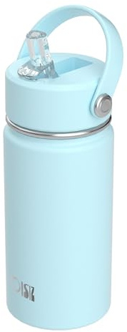 OISIZ 14oz Gourde Isotherme Pour Enfants avec Paille 420ml Gourde Isotherme Enfant avec paille Gobelet Thermique en Acier Inoxydable pour les enfants Sans BPA et garde le froid pendant 24 heures