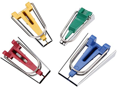 aqxreight Schrägbandformer-Set in 4 Größen – 6 Mm, 12 Mm, 18 Mm, 25 Mm Stofffaltwerkzeug für DIY-Näh- und Quiltprojekte