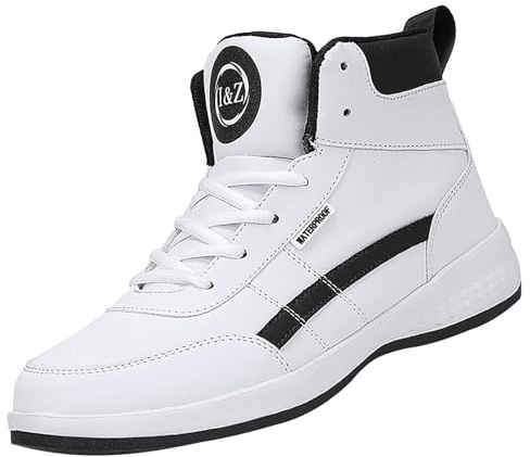Generisch Zapatillas deportivas altas para hombre, transpirables, para correr, fitness, gimnasio, caminar, Blanco, 42