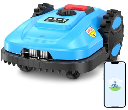 ACFARM Robotic Lawn Mower 1/2 Acre/21,000 Sq.Ft, Automatic Lawnmower for Lawn 47% Slope, Cut Height 0.8-2.4, APP Control