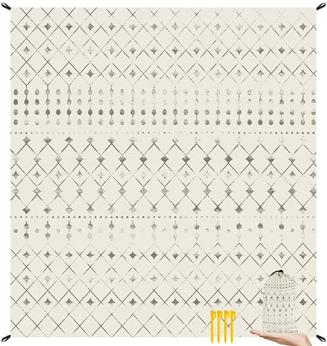 Beach Blanket Waterproof Sandproof, 78×86 Large Picnic Blankets for 2-4 Adult, Lightweight Quick Dry Polyester Beach Mat for Outdoor, Travel, Camping, Beach Vacation Essentials Must Have Accesorries