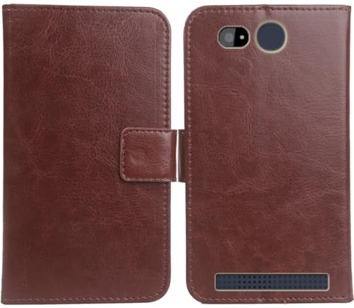 Anybird brun premium PU läder väska skydd skal mobiltelefon skal plånbok fodral läderfodral för Beafon SL810/SL820 2,8 tum