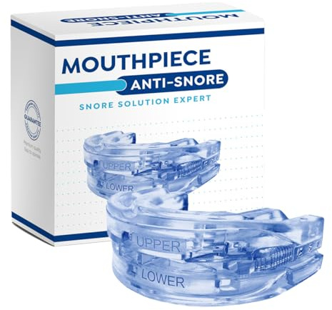 Gouttière Anti-Ronflement Réglable – Orthèse d’Avancée Mandibulaire Confortable – Appareil Anti Ronflement pour Dormir – Protège-Dents Souple, Ajustable & Facile à Nettoyer