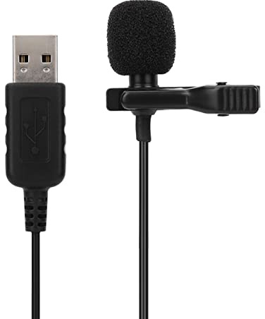 ZJchao Mikrofon för PC, USB-klämma på Dator Mikrofon Rundstrålande Mikrofonkondensator för PC - Hög Känslighet, Brusreducering, Plug and Play