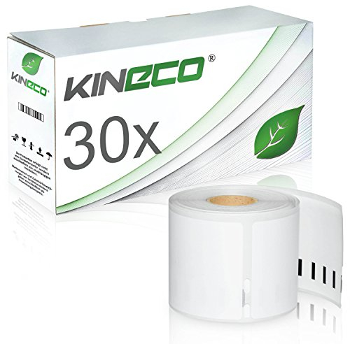 30 Versand-Etiketten Rollen kompatibel mit Dymo 99014 für Dymo LabelWriter 450 Twin Turbo, Labelwriter 400 Twin Turbo, 310, 320, 330 Series Turbo, SE450 - je 220 Etiketten (4400) 54x101mm