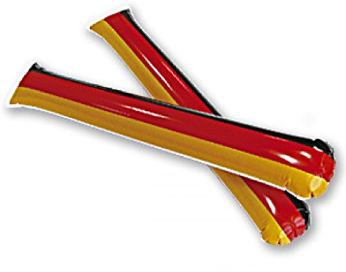 1 Paar (2 Stück) Airsticks/Klatschstangen/Lärmschläger Deutschland (Lärm-Schläger - Applaus-Schlauch - Bäng Bäng/BängBäng - Pong Pong/PongPong)