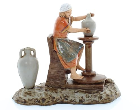Moranduzzo Vasaio H 10,2 cm per Presepe da Cm 10 Scala 1:20 – STANDARD 10 – Statuina Indistruttibile, Stile Arabo, Pittura Rifinita a Mano, Prodotto Ufficiale, Made in Italy, Scultore M. Landi
