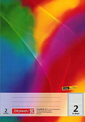 Schulheft/SchreibheftBRUNNEN 16 Blatt - Din A4 / Lineatur 2 (2. Schuljahr) (3 Hefte)