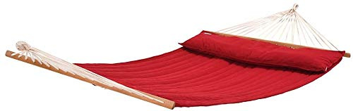 Lola Stab Hängematte gefüttert American Hammock Lifestyle, Fuego RED mit Kissen wetterfest…