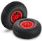 Youyijia 2 Pcs Wheelbarrow Wheel 10 Pneumatic Tyre 3.5/3.0-4 Rubber Puncture Proof Wheel 20mm Axle Shaft Heavy Duty Replacement Wheel for Sack Truck Cart