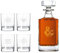 Joytoy 22839 Dungeons & Dragons Whiskey Set mit 4 ingravierten Whiskeygläser und Flasche