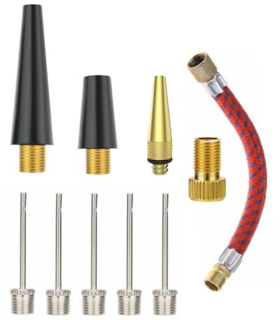 Manovella Set di 9 adattatori per pompe ad aria per materassi, palline e palloncini