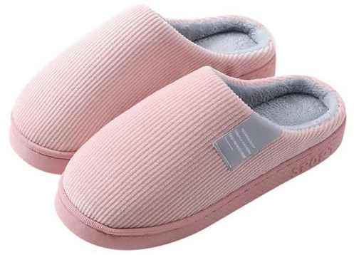ACMEDE Chaussons Maison Femmes Homme 35-44 Pantoufle Automne Hiver Peluche Fourrure Chaud Pantoufles Intérieur/extérieur Slippers Antidérapant Chaussons Chaud Doux