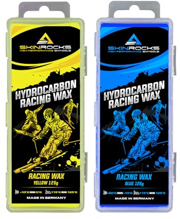 SkinRocks Hydrocarbon Racing vax skidor längdskidåkning snowboard vax mix blå-gul 250 g