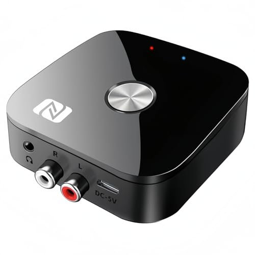 HALOULENI NFC Bluetooth 5.3 Audio Receiver 3.5mm AUX RCA Stereo Wireless Receiver USB U-Disk HIFI Lossless Music Adapter Car Kit Speaker
