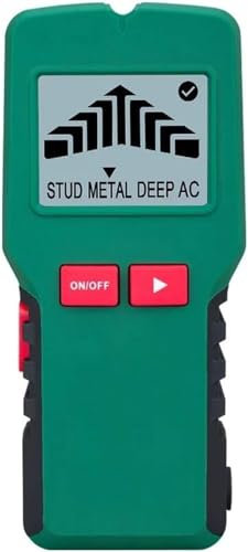 Detector de pared, detector de vigas 4 en 1, buscadores de vigas, detector de pared, búsqueda central con pantalla LCD for madera, alambre de CA, pernos metálicos, detección de vigas de cable, batería