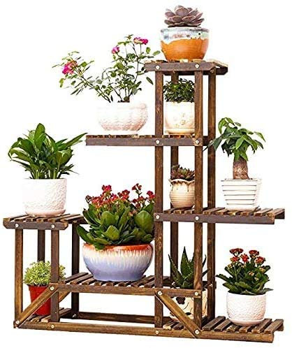 Blomma Örter Hållare Inomhus Växtställ Blomsterställ Trähylla Trä Växtställ Planteringsbord Trädgårdsstege Hylla 5213* hj71 Displayhylla