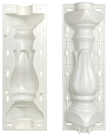 Molde de hormigón para balcón, barandilla de columna romana, hormigón, yeso, cemento, balaustradas, para decoración del hogar y el jardín (estilo 1)
