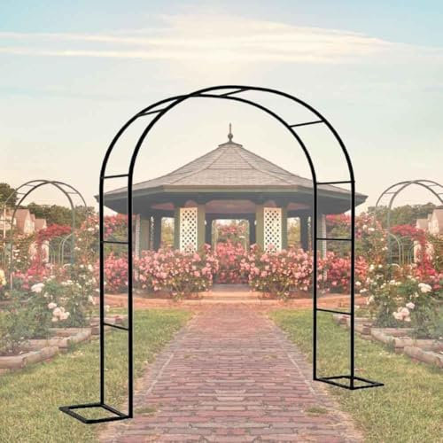 WCQSYY Arco De Jardin para Plantas Arco De Hierro Forjado para Plantas Trepadoras Arco De Rosales para Plantas Trepadoras,Blanca,W3.5M*H2.2M