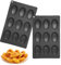Set di 2 Stampi per Madeleines in Silicone,9 Cavità per Stampino, Antiaderente, Flessibile, Resistente al Calore, Facile da Pulire, Perfetto per Forno e Varie Ricette (nero)