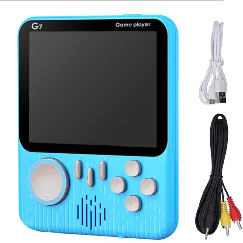 EleBikk Retrogaming Console G7, Console di Gioco Portatile Ultrasottile da 3,5 Pollici Batteria con Durata Estesa da 1200 mAh Supporta l'uscita su Schermo TV Collezione di Giochi Classici 666 in 1