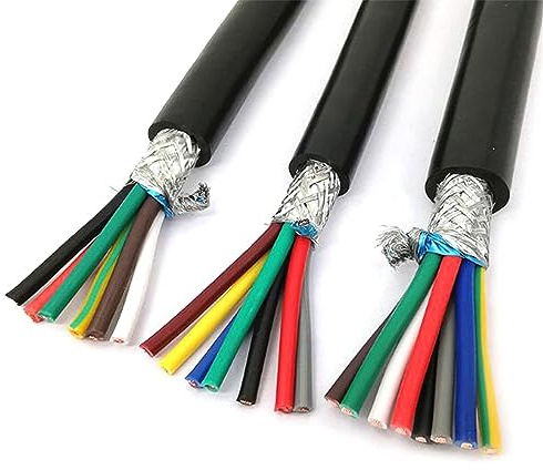 Cavo di alimentazione, cavo accessori, linea di segnale inverter 22AWG 0,3mm², linea di controllo anti-interferenza, cavo schermato multicore da 2 a 24 core (5 core, 5 metri).