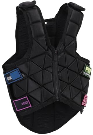 Chaleco Ecuestre, Cómodo Chaleco de Seguridad para Montar a Caballo, Chaleco Protector, Cierre de Cremallera Unisex para Niños y Niñas (CS)