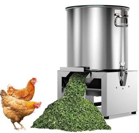1 500 W kommersiell grönsakshackare, 3 000 r/min kraftig grönsaksstrimlare i rostfritt stål, fjäderfäfoder processor för bearbetning av kycklingankmatning