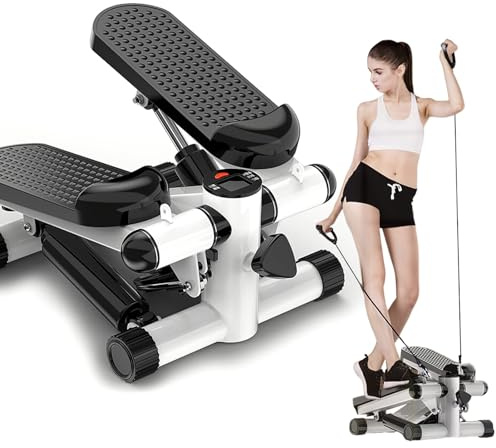 Stepper pour la maison 120 kg, mini stepper pour la maison, entraînement efficace des jambes/bras/fesses, avec écran LCD, affiche le temps d'entraînement, les pas et les calories brûlées en temps réel
