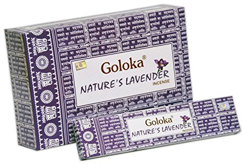 GOLOKA Nature's Lavendelrökelse (paket med 12 x 15 g)