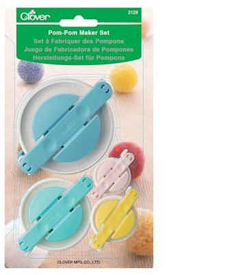 Clover Set Pom Maker, Multiple 4 Count, 8.63 x 5 x 1.38