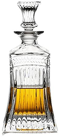 Tillverkad whiskykaraff i glas med glasstoppare, blyfri kristallkaraff för alkohol, vin, skotsk, konjak eller bourbon karaff