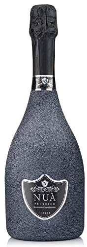 Prosecco in a Silver and Black Glittery Bottle